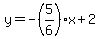 y=-%285%2F6%29x%2B2