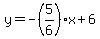 y=-%285%2F6%29x%2B6