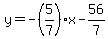 y=-%285%2F7%29x+-+56%2F7+