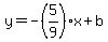 y=-%285%2F9%29x%2Bb