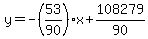 y=-%2853%2F90%29x%2B108279%2F90