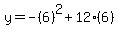 y=-%286%29%5E2%2B12%286%29