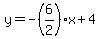 y=-%286%2F2%29x%2B4