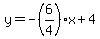 y=-%286%2F4%29x%2B4