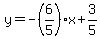 y=-%286%2F5%29x%2B3%2F5