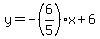 y=-%286%2F5%29x%2B6