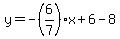 y=-%286%2F7%29x%2B6-8