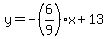 y=-%286%2F9%29x%2B13