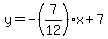y=-%287%2F12%29x%2B7