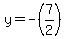 y=-%287%2F2%29