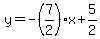 y=-%287%2F2%29x%2B5%2F2