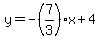 y=-%287%2F3%29x%2B4