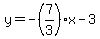 y=-%287%2F3%29x-3
