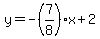 y=-%287%2F8%29x%2B2