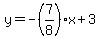 y=-%287%2F8%29x%2B3+