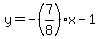 y=-%287%2F8%29x-1