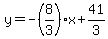 y=-%288%2F3%29x%2B41%2F3