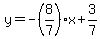 y=-%288%2F7%29x%2B3%2F7