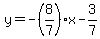 y=-%288%2F7%29x-3%2F7
