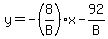 y=-%288%2FB%29x-92%2FB