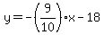 y=-%289%2F10%29x-18