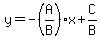 y=-%28A%2FB%29x%2BC%2FB