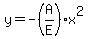 y=-%28A%2FE%29x%5E2