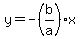 y=-%28b%2Fa%29x