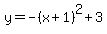 y=-%28x%2B1%29%5E2%2B3