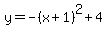 y=-%28x%2B1%29%5E2%2B4