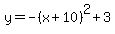 y=-%28x%2B10%29%5E2%2B3