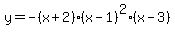 y=-%28x%2B2%29%28x-1%29%5E2%2A%28x-3%29