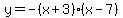 y=-%28x%2B3%29%28x-7%29