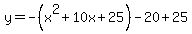 y=-%28x%5E2%2B10x%2B25%29-20%2B25