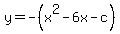 y=-%28x%5E2-6x-c%29