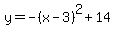 y=-%28x-3%29%5E2%2B14