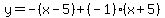 y=-%28x-5%29%2B%28-1%29%28x%2B5%29