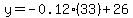 y=-0.12%2833%29%2B26
