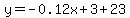 y=-0.12x%2B3%2B23