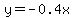 y=-0.4x+