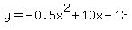 y=-0.5x%5E2%2B10x%2B13