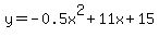y=-0.5x%5E2%2B11x%2B15