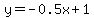y=-0.5x+%2B+1