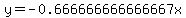 y=-0.666666666666667x