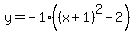y=-1%28%28x%2B1%29%5E2-2%29