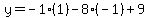 y=-1%281%29-8%28-1%29%2B9