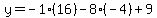 y=-1%2816%29-8%28-4%29%2B9