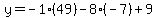 y=-1%2849%29-8%28-7%29%2B9