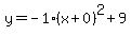 y=-1%28x%2B0%29%5E2%2B9