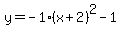 y=-1%28x%2B2%29%5E2-1